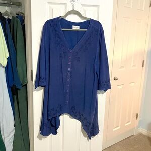 Holy Clothing Blue Oversized 2X Top
